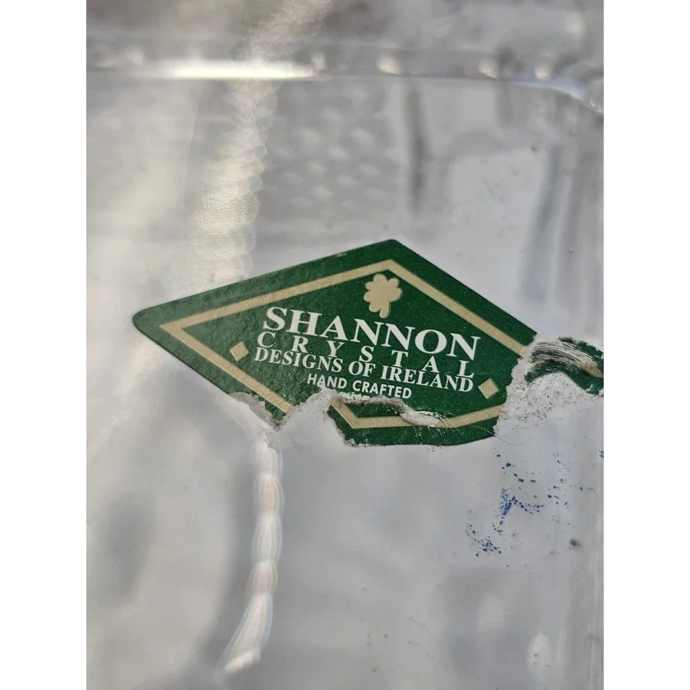 Shannon Crystal Designs of Ireland Pagoda Trinket Box Candy Dish Clear Glass Lid